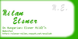 milan elsner business card